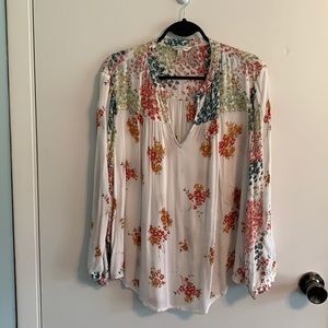 Lucky Brand multi color peasant top❤️